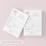 Girl Baby Shower Games Printable Pink Bow Themed