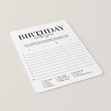 Mens Birthday Party Game Scattergories Printable