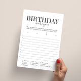 Modern Birthday Games for Him Printable