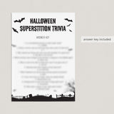 Black Halloween Trivia Quiz Questions and Answers Printable