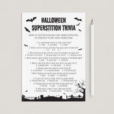 Black Halloween Trivia Quiz Questions and Answers Printable by LittleSizzle