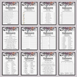 Gothic Halloween Party Games Bundle Printable by LittleSizzle