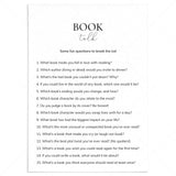 Book Club Icebreaker Printable Book Talk Questions by LittleSizzle