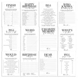 Born in 1954 71st Birthday Party Games Bundle For Men by LittleSizzle