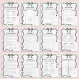 Ladies Night Games Bundle Printable Black Bow Theme by LittleSizzle