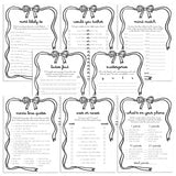 Girls Night Games Printable Bundle Bow Theme by LittleSizzle