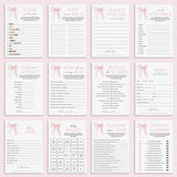 Pink Bow Baby Shower Games Printable by LittleSizzle