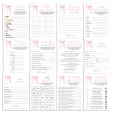 Pink Bow Baby Shower Games Printable by LittleSizzle