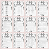 Black Bow Galentines Party Games Printable by LittleSizzle