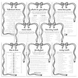 Valentine's Day Games Printable Black Bow Theme by LittleSizzle
