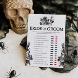 Gothic Wedding Shower Game Bride or Groom Printable