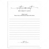 Printable Retirement Bucket List Suggestion Cards by LittleSizzle