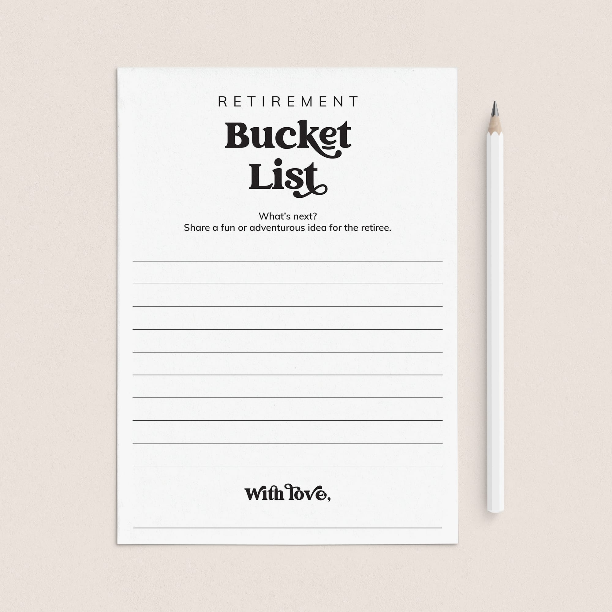 Retirement Bucket List Printable | Digital Download by LittleSizzle