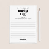 Retirement Bucket List Printable | Digital Download by LittleSizzle