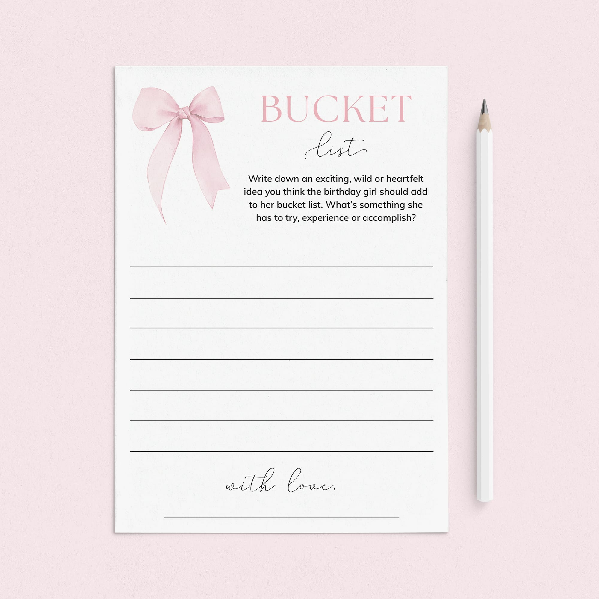 Birthday Bucket List Cards for Her Printable by LittleSizzle