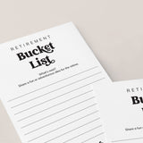 Retirement Bucket List Printable | Digital Download