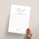 Printable Retirement Bucket List Suggestion Cards