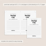 Retirement Bucket List Printable | Digital Download