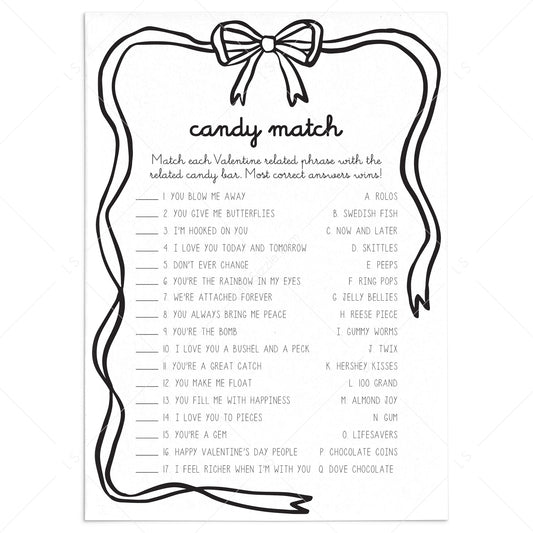 Valentine's Candy Match Game Digital Download by LittleSizzle