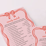 Candy Match Game with Answers Printable PDF