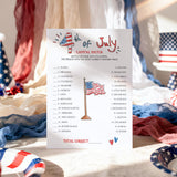 Fourth of July Party Matching Game Instant Download
