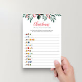 12 Holiday Party Games Printable Greenery Theme Christmas + FREE Secret Santa Questionnaire