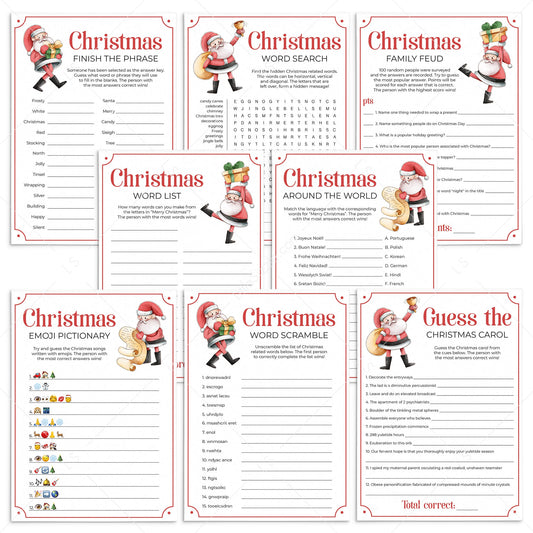 Printable Christmas Games Bundle + FREE Secret Santa Questionnaire by LittleSizzle