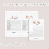 Wishes For Birthday Girl Cards Instant Download