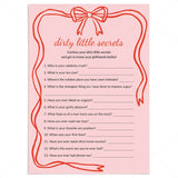 Adult Ladies Night Game Dirty Little Secrets Printable PDF by LittleSizzle