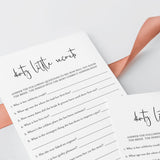 Dirty Little Secrets Who Knows The Bride Best Printable