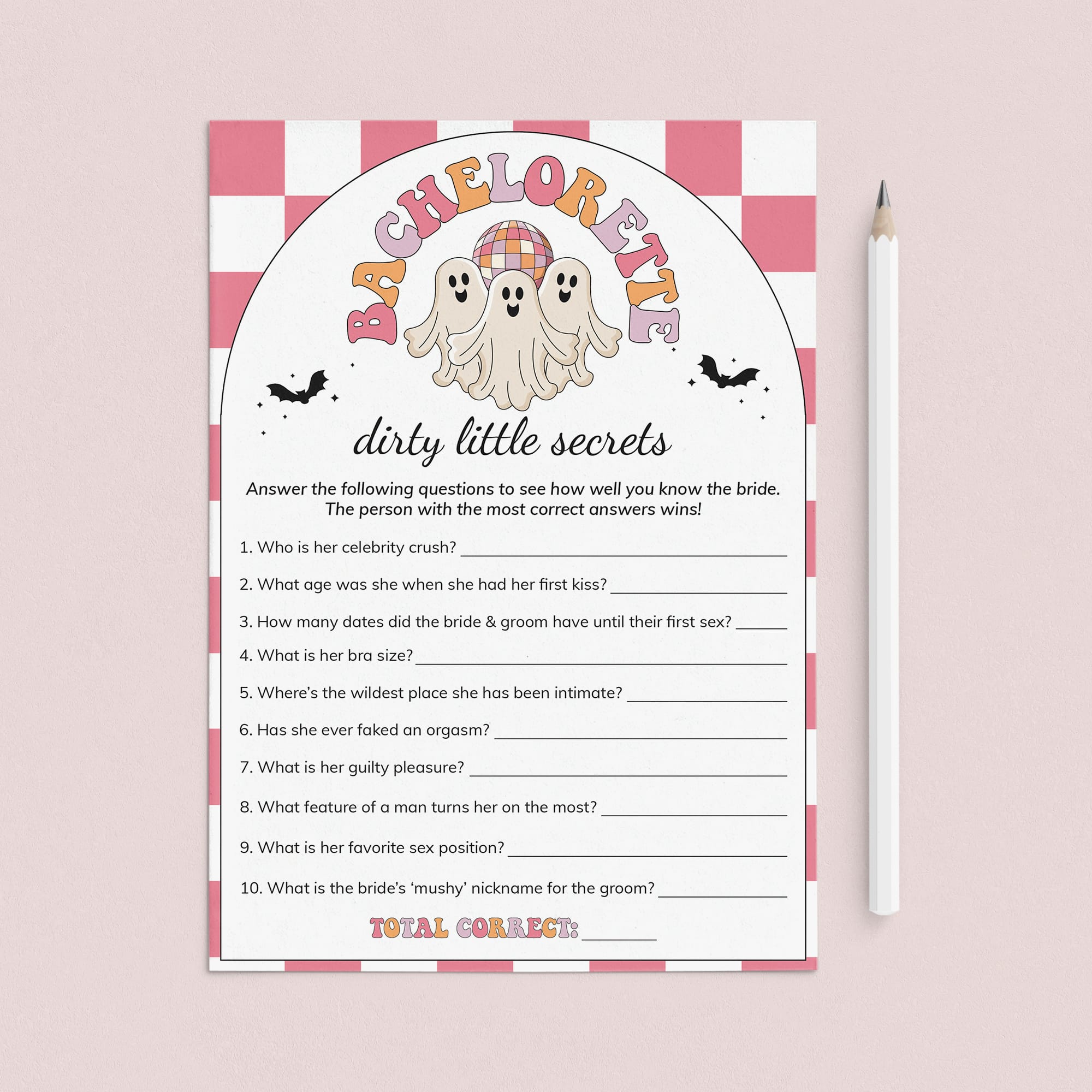 Boochelorette Party Game Dirty Little Secrets Printable by LittleSizzle