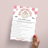 Boochelorette Party Game Dirty Little Secrets Printable