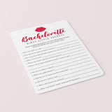 Dirty Little Secrets Bachelorette Party Game Printable