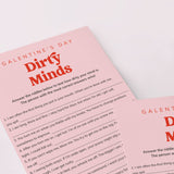 Galentines Dirty Minds Printable Game Pink and Red