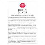 Dirty Mind Game Questions and Answers Printable by LittleSizzle