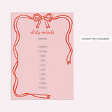 Pink Wavy Border Dirty Minds game with Answers Digital Download