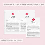 Dirty Mind Game Questions and Answers Printable