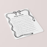 Dirty Mind Adult Party Game Printable Coquette Black Bow