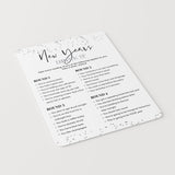 Silver New Year's Party Drink If Game Card Printable