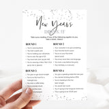 Silver New Year's Party Drink If Game Card Printable
