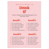 Bachelorette Party Drink If Printable Game Pink and Red by LittleSizzle
