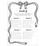 Printable Bachelorette Drinking Game Questions by LittleSizzle