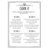 Gatsby New Year's Eve Party Drinking Game Card Printable by LittleSizzle