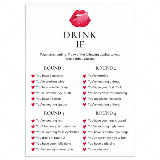 Ladies Night Drinking Game Printable by LittleSizzle