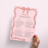 Coquette Bachelorette Games Bundle Printable