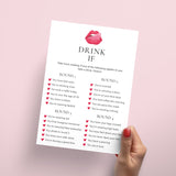Ladies Night Drinking Game Printable