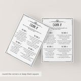 Gatsby New Year's Eve Party Drinking Game Card Printable