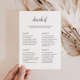 Printable Drinking Game for Women's Birthday Party