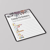 Gothic Bridal Shower Game Emoji Pictionary with Answers Printable