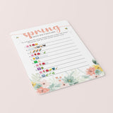 Spring Emoji Pictionary with Answers Printable